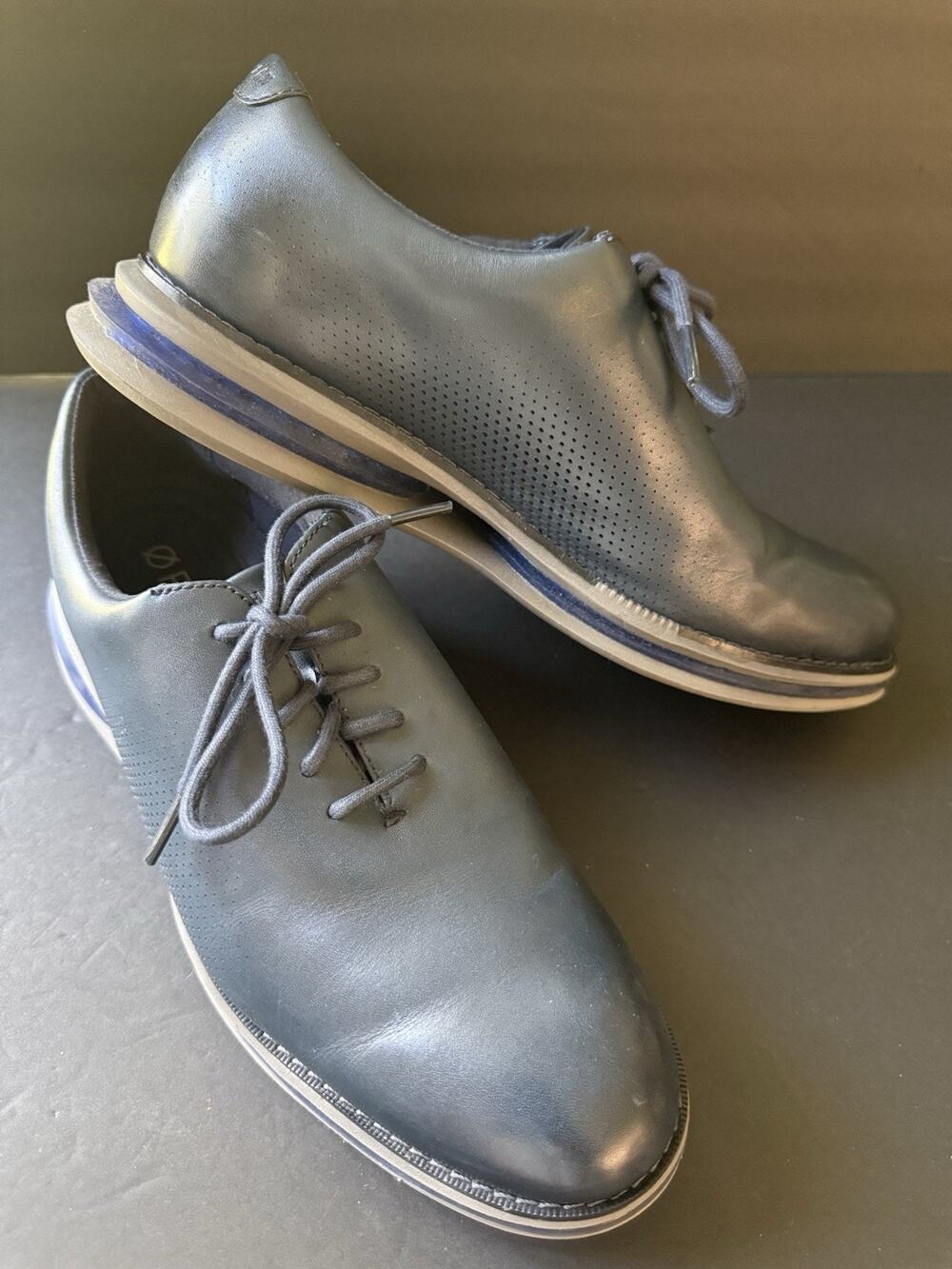 Cold Haan Original Grand Energy Twin Oxford Mens Size 9 Blue Casual Career